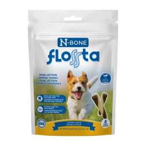 N-Bone Flossta Dual Action Dog Dental Chew Chicken 8 ct, 6.4 oz