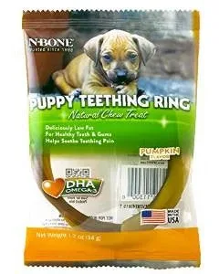 N-Bone Puppy Teething Ring Pumpkin Flavor Single 12 Count {L+1} 575018