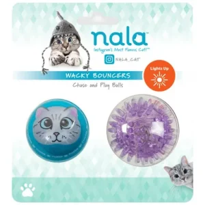 Nala Wacky Bouncers Chase & Play Balls Cat Toys, 2