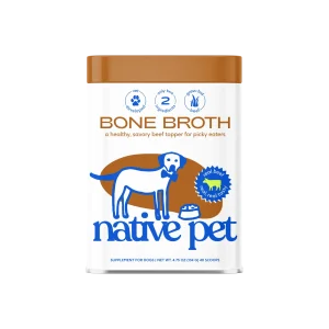 Native Pet Beef Bone Broth Powder Grain-Free Dog Food Topper, 4.75 oz