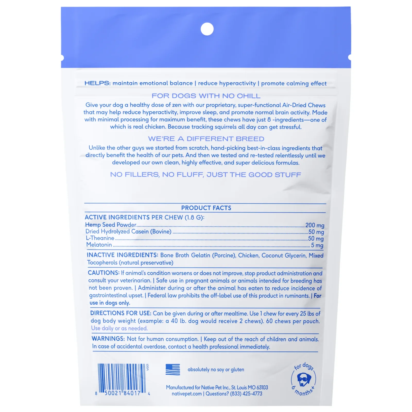 Native Pet Chewable Calming Supplements for Dogs, 60 ct. - Image 2