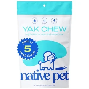 Native Pet Yak Chews (5 Small Chews) – Yak Milk Chews for Puppies & Small Dogs – Puppy Chews for Teething – Puppy Teething Toys – Puppy Yak Chews for Teething – Yak Bones for Puppies – Dog Treats