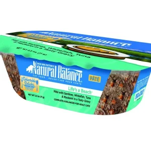 Natural Balance Delectable Delights Life's A Beach Sardine, Whitefish, Tuna & Mackerel Pate Wet Cat Food, 2.5 oz, 12 ct