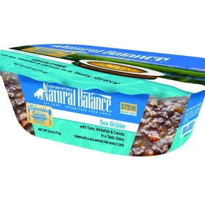 Natural Balance Delectable Delights Sea Brulee Tuna, Whitefish & Scallop Stew Wet Cat Food, 2.5 oz each, Case of 12