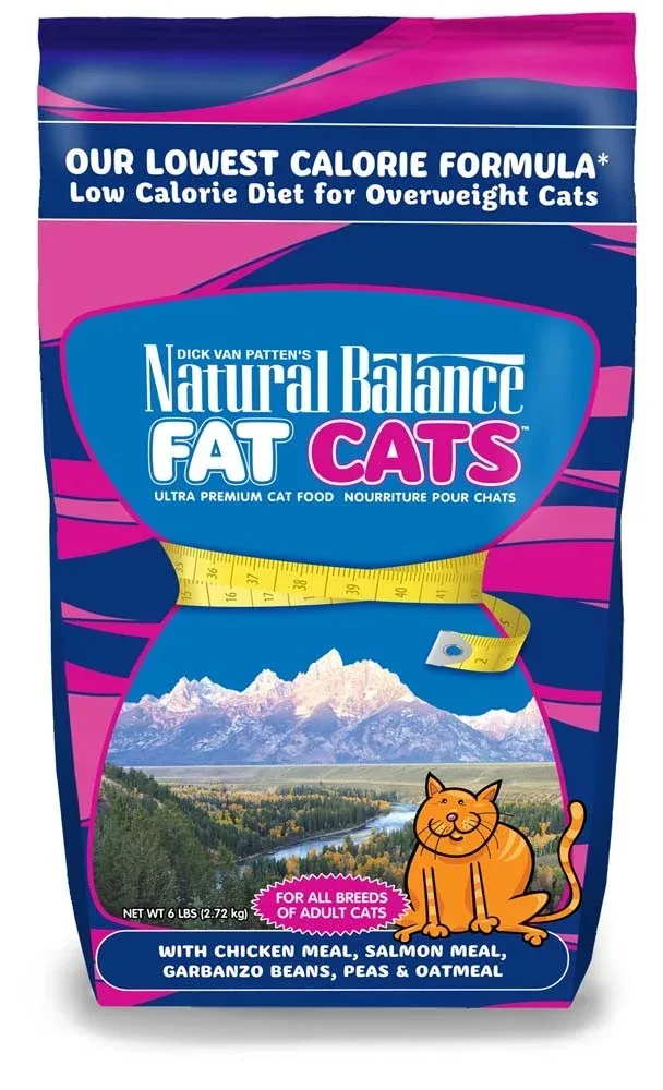 Natural Balance Fat Cats Low Calorie Dry Cat Food - Chicken & Salmon, 6 lb