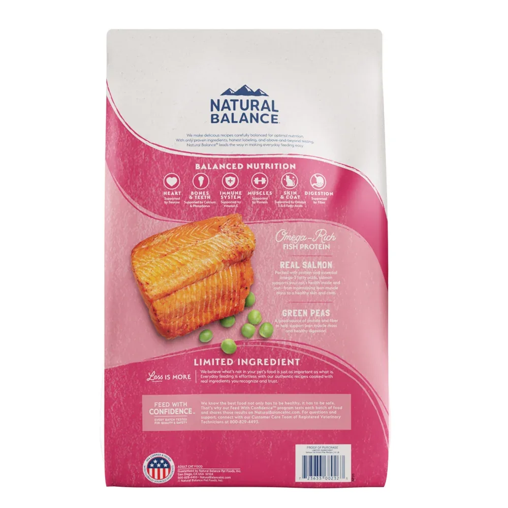 Natural Balance L.I.D. Limited Ingredient Diets Green Pea & Salmon Dry Cat Food - Image 2