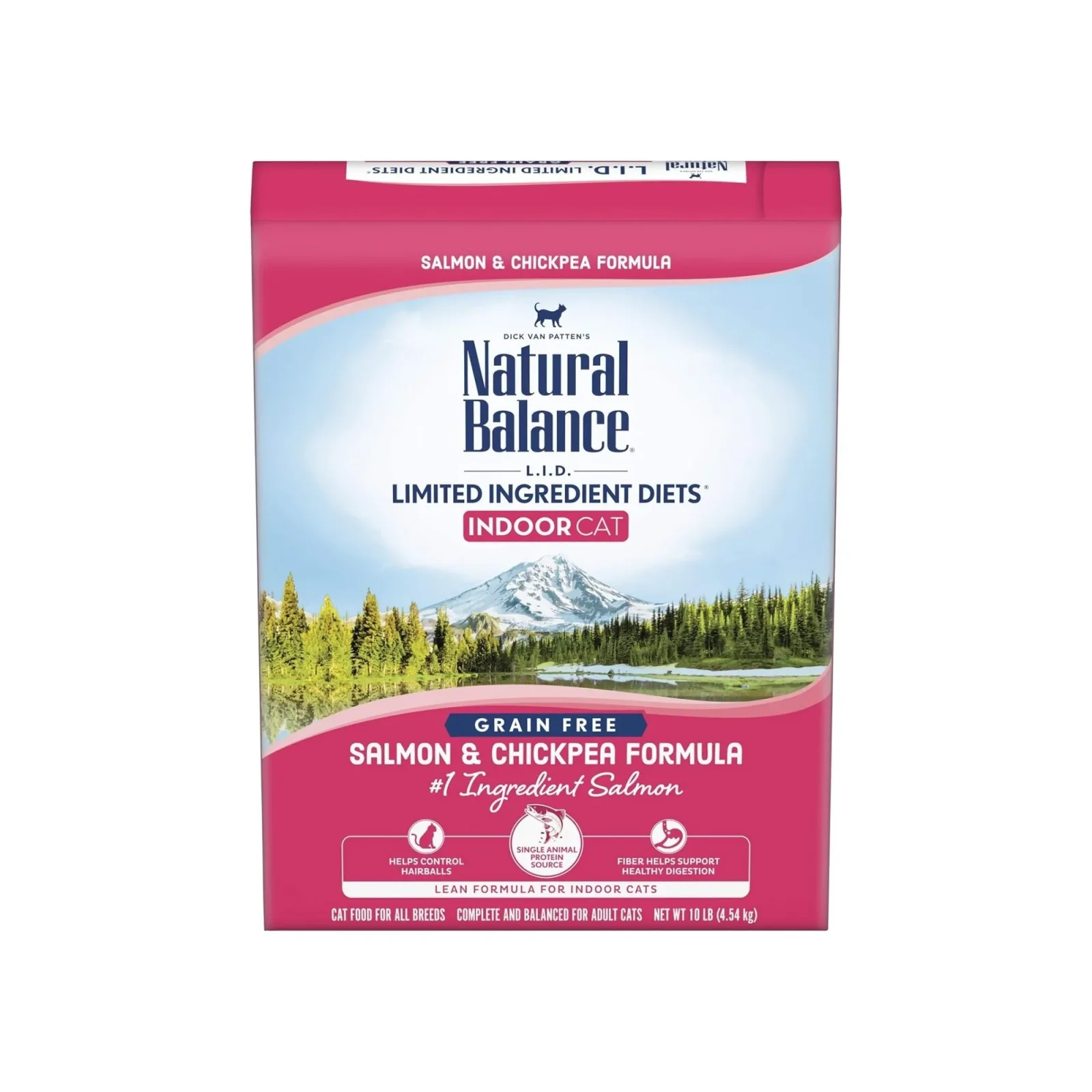 Natural Balance LargeI.D. Indoor Dry Cat Food - Salmon & Chickpea, 10 lb