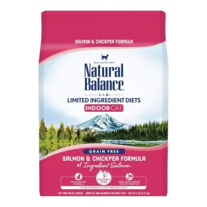 Natural Balance LargeI.D. Indoor Dry Cat Food - Salmon & Chickpea, 5 lb