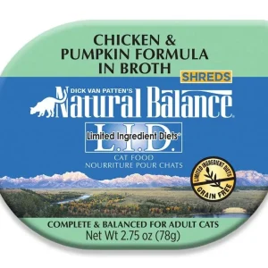 Natural Balance LargeI.D. Limited Ingredient Grain-Free Wet Cat Food - Chicken & Pumpkin in Broth, 2.75 oz each, Case of 24