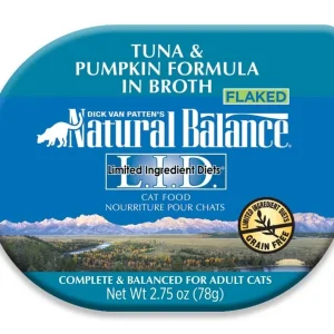 Natural Balance LargeI.D. Limited Ingredient Grain-Free Wet Cat Food - Tuna & Pumpkin in Broth, 2.75 oz each, Case of 24