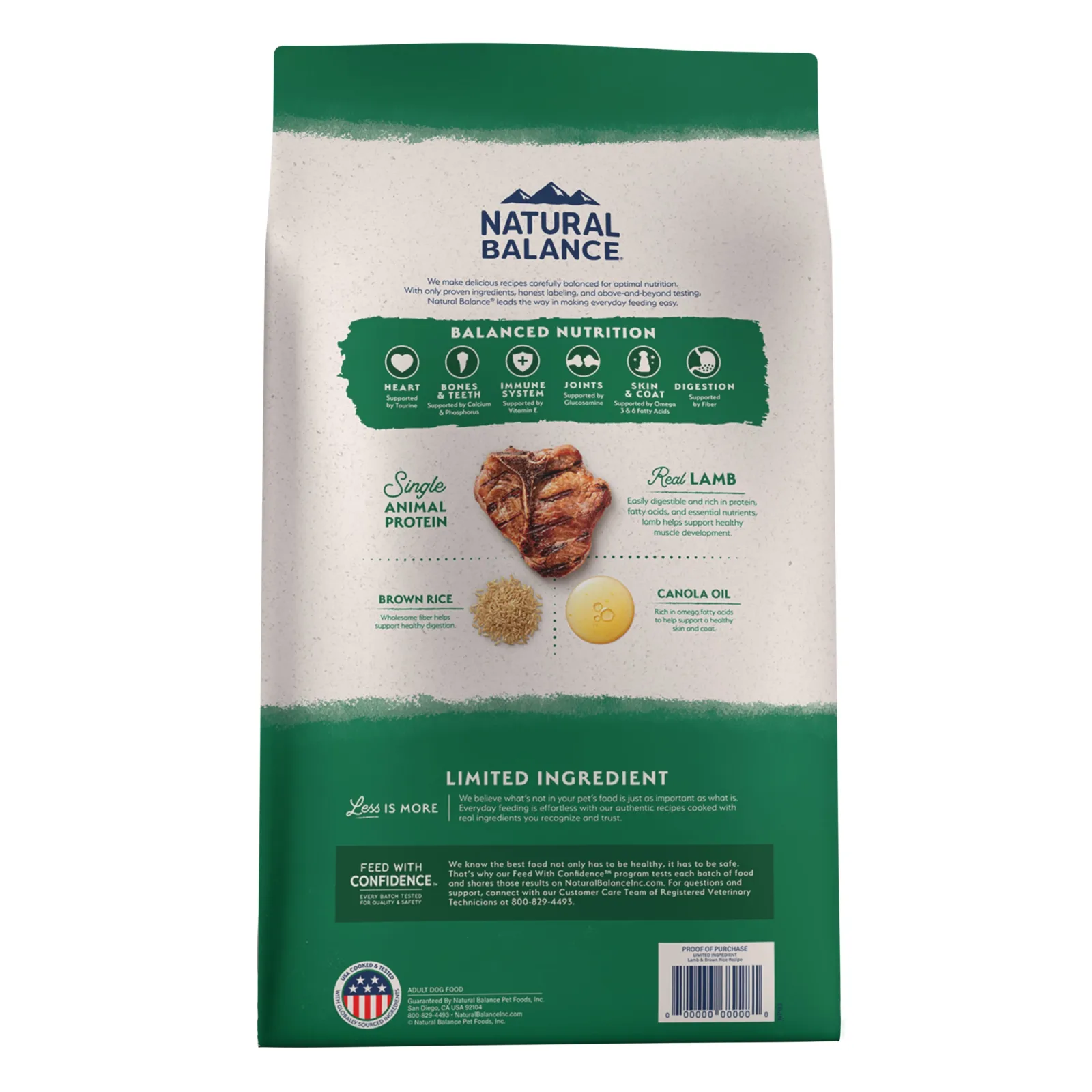 Natural Balance® Limited Ingredient Lamb & Brown Rice Recipe Dog Dry - Image 2