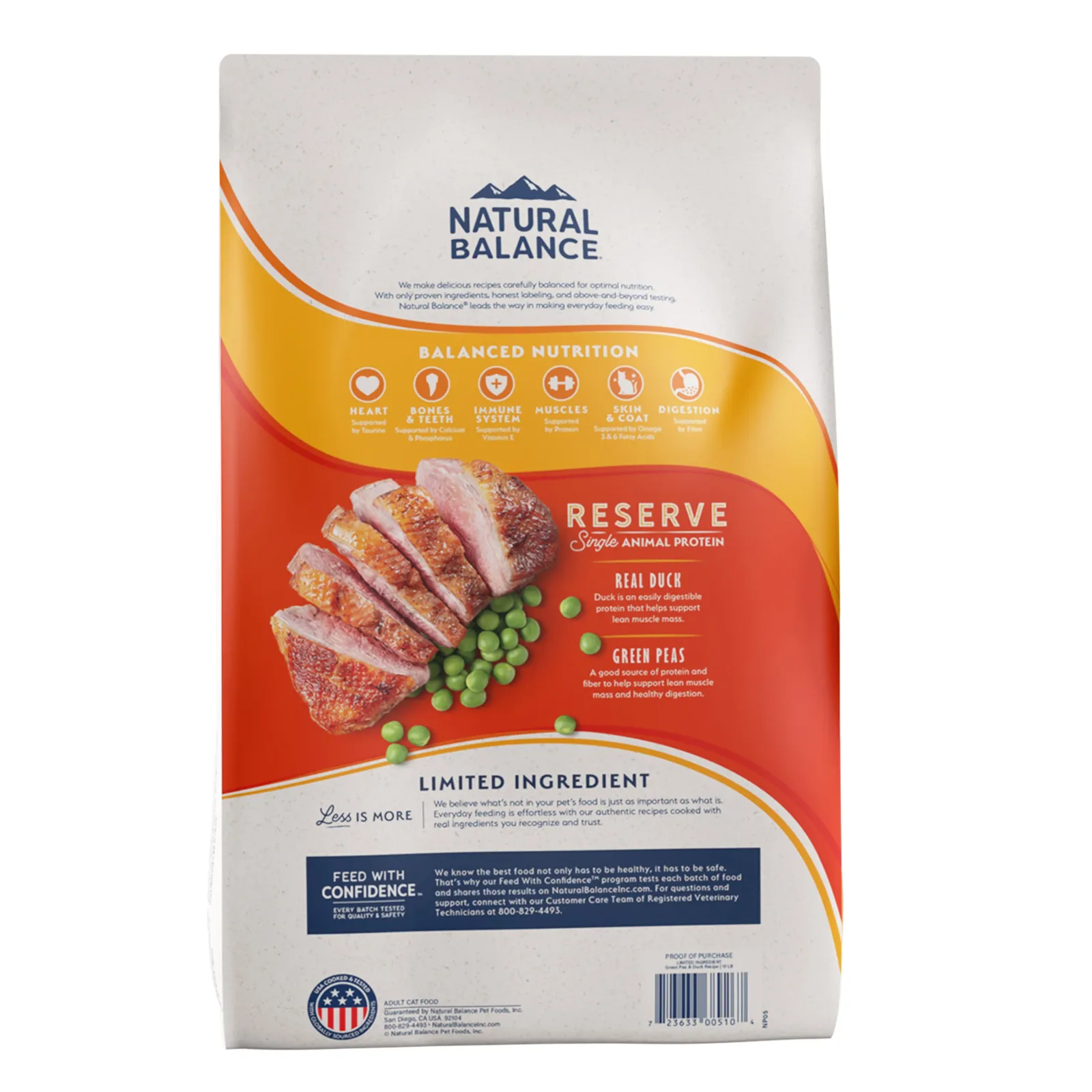 Natural Balance® Limited Ingredient Reserve Grain Free Duck & Green Pea Recipe Cat Dry - Image 2