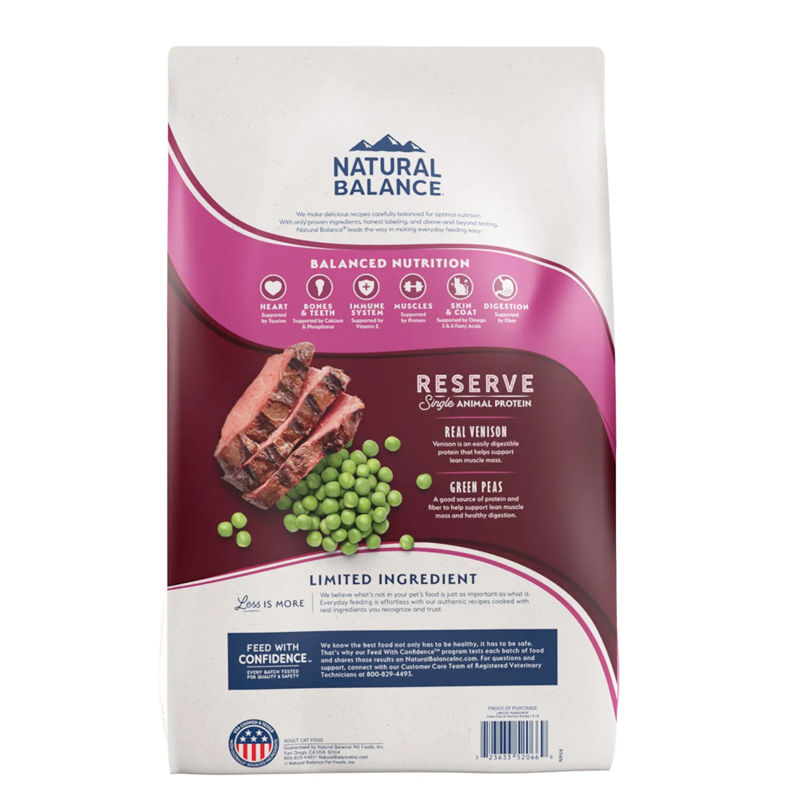Natural Balance® Limited Ingredient Reserve Green Pea & Venison Recipe Cat Dry - Image 2