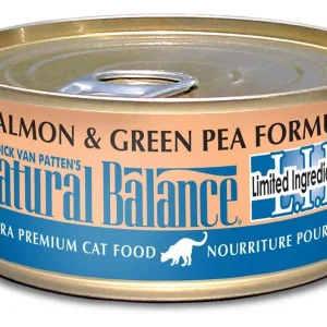 Natural Balance Pet Foods Limited Ingredient Canned Cat Food Salmon & Green Pea, 5.5 oz