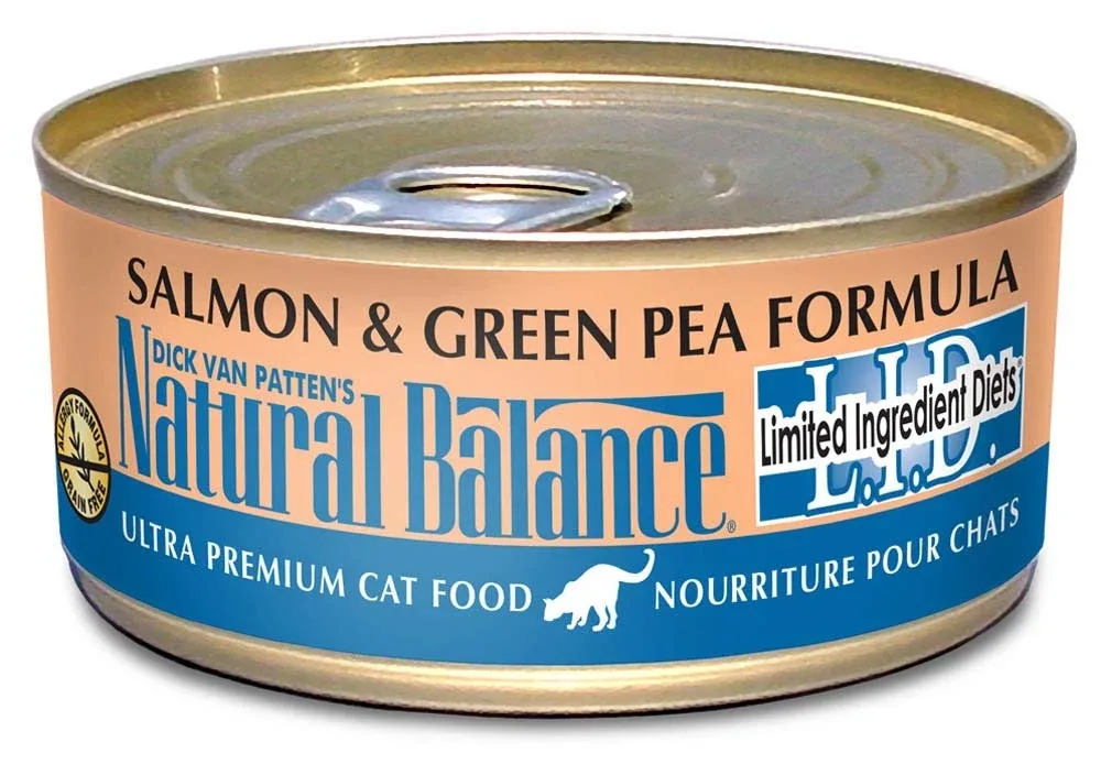 Natural Balance Pet Foods Limited Ingredient Canned Cat Food Salmon & Green Pea, 5.5 oz