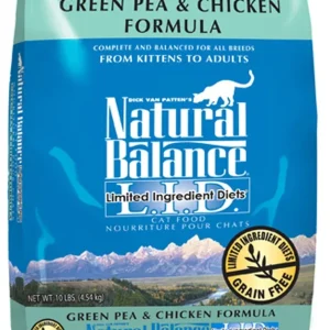 Natural Balance Pet Foods Limited Ingredient Grain-Free Dry Cat Food Green Pea & Chicken, 10 lb