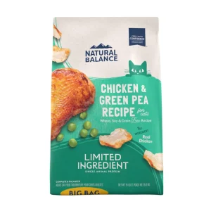 Natural Balance Pet Foods Limited Ingredient Grain-Free Dry Cat Food Green Pea & Chicken 15 lb