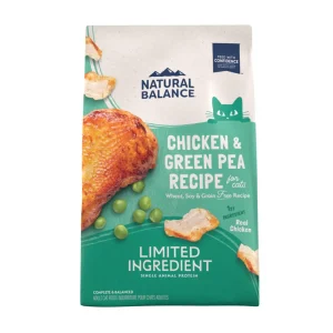 Natural Balance Pet Foods Limited Ingredient Grain-Free Dry Cat Food Green Pea & Chicken, 4 lb