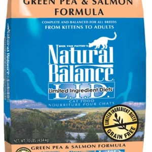 Natural Balance Pet Foods Limited Ingredient Grain-Free Dry Cat Food Green Pea & Salmon, 10 lb