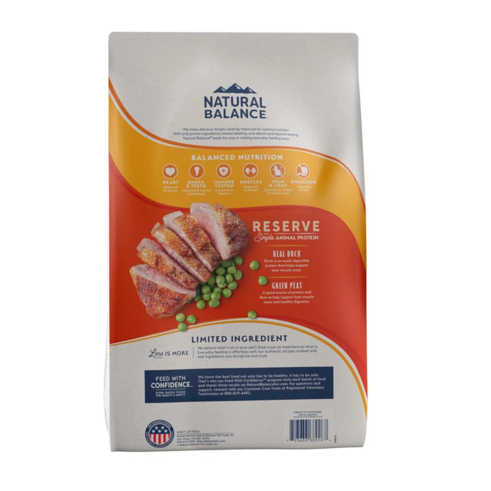 Natural Balance Pet Foods Limited Ingredient Reserve Grain-Free Dry Cat Food Duck & Green Pea 4 lb - Image 2
