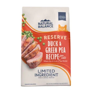 Natural Balance Pet Foods Limited Ingredient Reserve Grain-Free Dry Cat Food Duck & Green Pea 4 lb