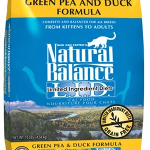 Natural Balance Pet Foods Limited Ingredient Reserve Grain-Free Dry Cat Food Green Pea & Duck, 10 lb