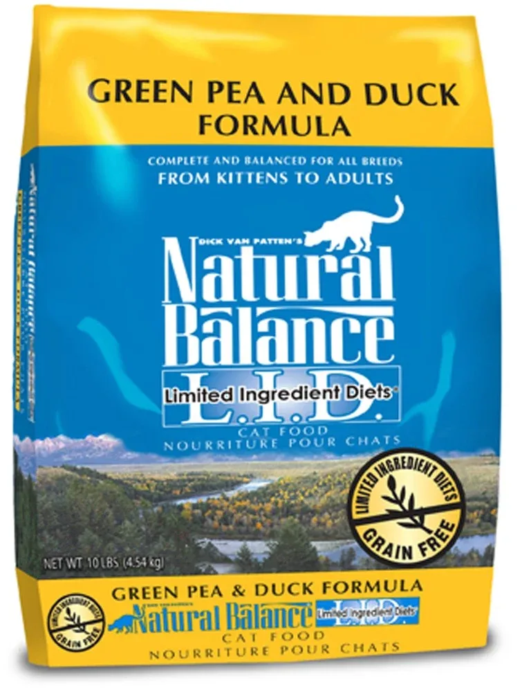 Natural Balance Pet Foods Limited Ingredient Reserve Grain-Free Dry Cat Food Green Pea & Duck, 10 lb