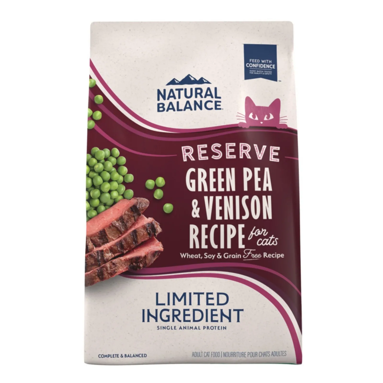 Natural Balance Pet Foods Limited Ingredient Reserve Grain-Free Dry Cat Food Green Pea & Venison 4 lb