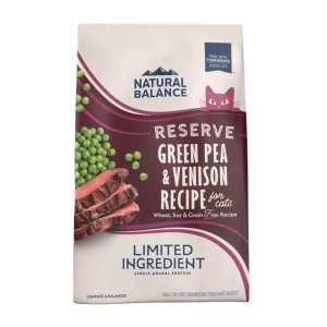 Natural Balance Pet Foods Limited Ingredient Reserve Grain-Free Dry Cat Food Green Pea & Venison 8 lb