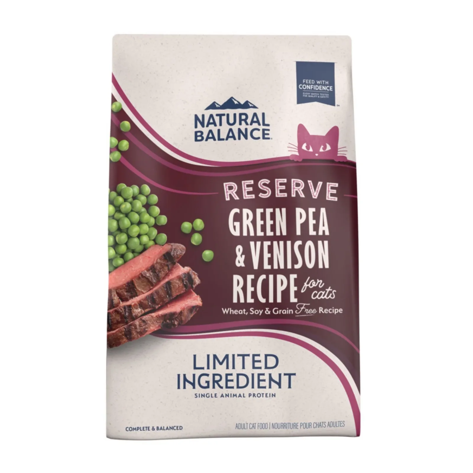 Natural Balance Pet Foods Limited Ingredient Reserve Grain-Free Dry Cat Food Green Pea & Venison 8 lb