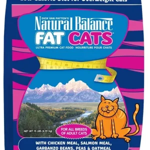 Natural Balance Pet Foods Original Ultra Fat Cats Dry Cat Food Chicken Meal & Salmon Meal, 15 lb