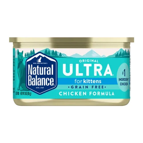 Natural Balance Pet Foods Original Ultra Grain-Free Kitten Canned Cat Food Chicken 3 oz