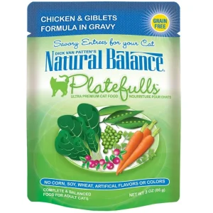 Natural Balance Pet Foods Original Ultra Platefulls Morsels in Gravy Wet Cat Food Pouch Chicken & Giblets 3 oz