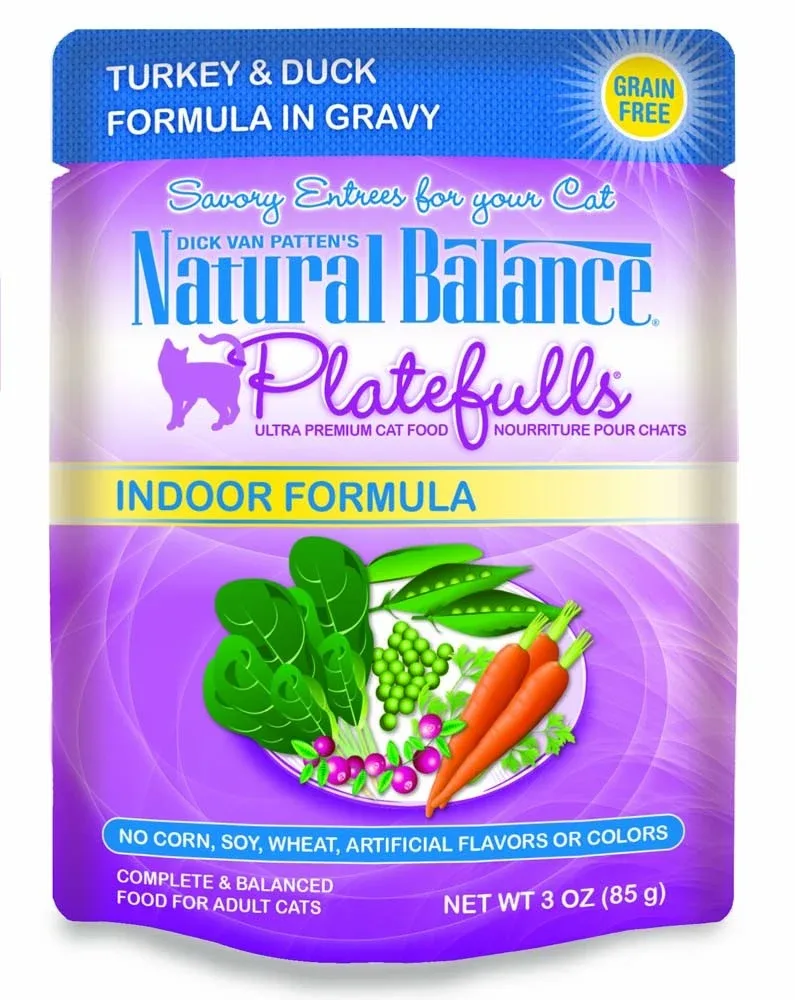 Natural Balance Pet Foods Original Ultra Platefulls Morsels in Gravy Wet Cat Food Pouch Turkey & Duck 3 oz - Image 2