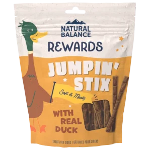 Natural Balance Pet Foods Rewards Jumpin' Stix Soft & Meaty Dog Treats Duck 4 oz