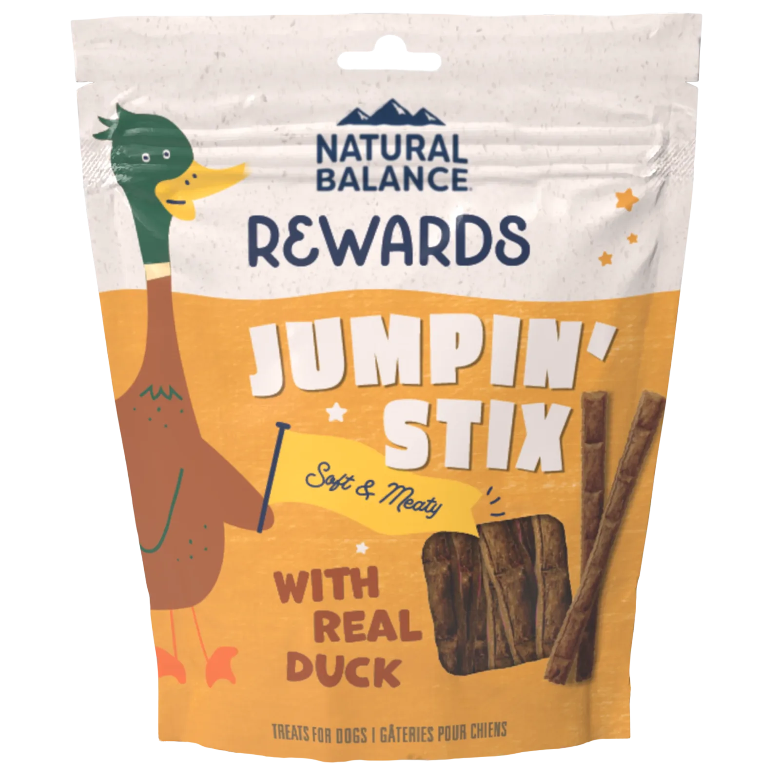 Natural Balance Pet Foods Rewards Jumpin' Stix Soft & Meaty Dog Treats Duck 4 oz