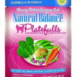 Natural Balance Platefulls Wet Cat Food - Tuna & Beef in Gravy, 3 oz each, Case of 24
