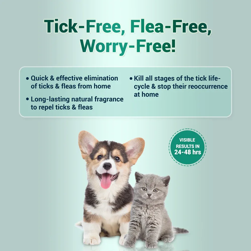 Natural Remedies Nomo Ticks Home Spray for Dogs and Cats - Image 2
