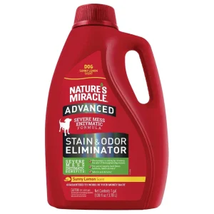 Nature's Miracle Advanced Dog Stain & Odor Remover Pour Sunny Lemon 128 fl. oz