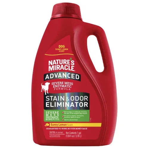 Nature's Miracle Advanced Dog Stain & Odor Remover Pour Sunny Lemon 128 fl. oz - Image 2