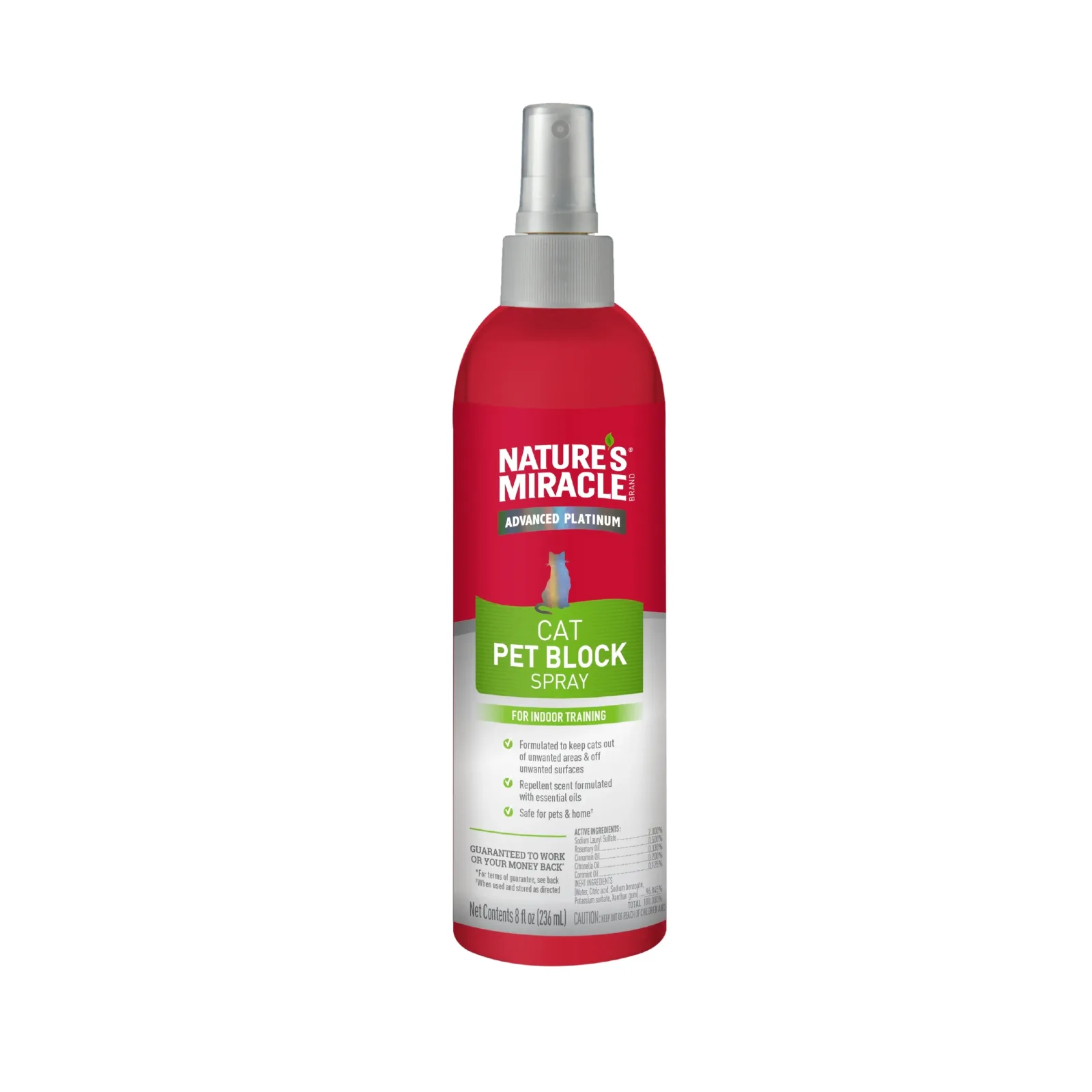 Nature's Miracle Advanced Platinum Cat Pet Block Spray 8 oz