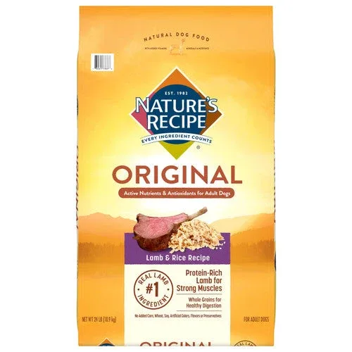 Nature's Recipe Original Lamb & Rice Dog Food 24 lb - Image 2