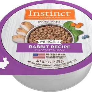 Nature's Variety Instinct Minced Cups Cat Rabbit 12/3.5 Oz {L-1} 699837