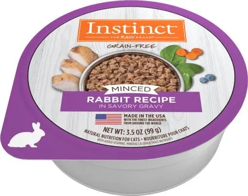 Nature's Variety Instinct Minced Cups Cat Rabbit 12/3.5 Oz {L-1} 699837