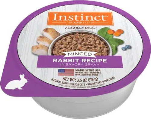 Nature's Variety Instinct Minced Cups Cat Rabbit 12/3.5 Oz {L-1} 699837 - Image 2