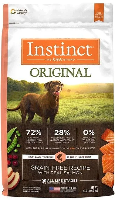 Nature's Variety Instinct Original Grain Free Recipe With Real Salmon Natural Dry Dog Food-20-lb-{L-1} - Image 2