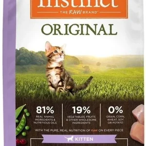 Nature's Variety Instinct Original Kitten Grain Free Recipe With Real Chicken Natural Dry Cat Food-4.5/ 4 lb-{L+1}
