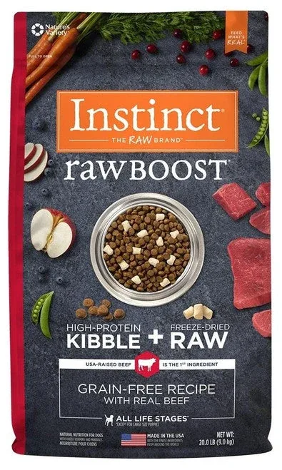 Nature's Variety Instinct Raw Boost Grain Free Recipe With Real Beef Natural Dry Dog Food-10-lb-{L+1} - Image 2