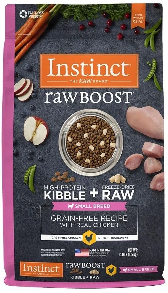Nature's Variety Instinct Raw Boost Small Breed Grain-free Chicken Meal Dry Dog Food-10-lb-{L-1}