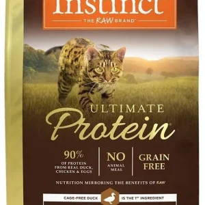 Nature's Variety Instinct Ultimate Protein Adult Grain Free Cage Free Duck Recipe Natural Dry Cat Food-4/ 4 lb-{L+1}
